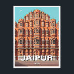 Carte Postale Jaipur Hawa Mahal Souvenir<br><div class="desc">Jaipur, la capitale du Rajasthan, est connue sous le nom de "ville rose" pour ses bâtiments couleur rose et son charme royal. Ville inscrite au patrimoine mondial de l'UNESCO, Jaipur est un trésor d'histoire, de culture et de brillance architecturale. Elle abrite des sites emblématiques comme le Hawa Mahal, ou "Palais...</div>