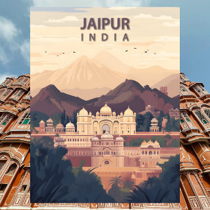 Carte Postale Jaipur Inde Voyage Ville Rose Hawa Mahal