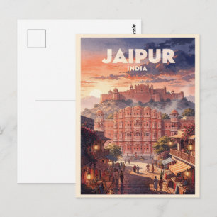 Carte Postale Jaipur Inde Voyage Vintage