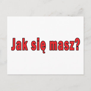 Carte Postale jak sie masz ? - Comment allez-vous