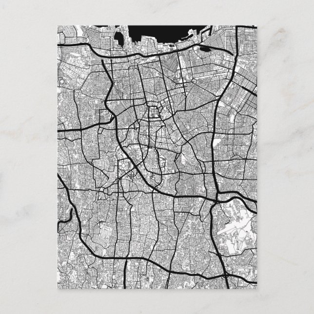 Carte Postale Jakarta Indonesia Map (Devant)