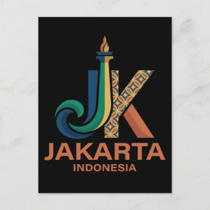 Carte Postale Jakarta Indonésie Asie du Sud-Est