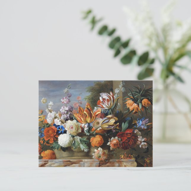 Carte Postale Jakob Bogdani Tulips Peonies et autres Fleurs (Debout devant)
