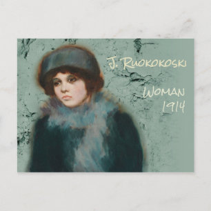 Carte Postale Jalmari Ruokoski Portrait femme CC0072 Finlande