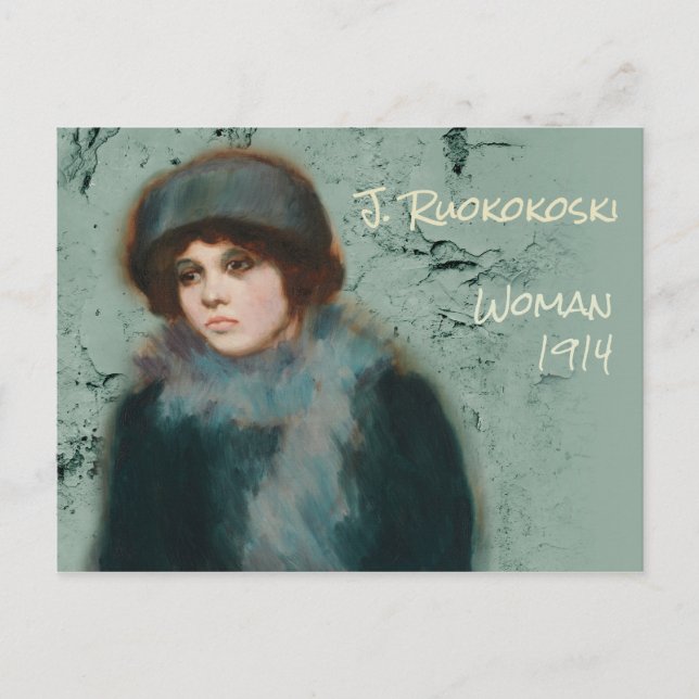 Carte Postale Jalmari Ruokoski Portrait femme CC0072 Finlande (Devant)