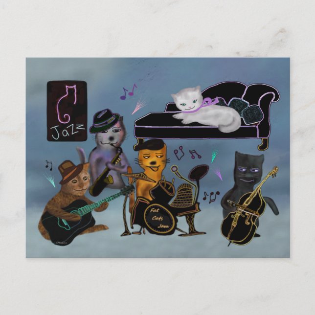 Carte Postale Jam Fat Cats (Devant)