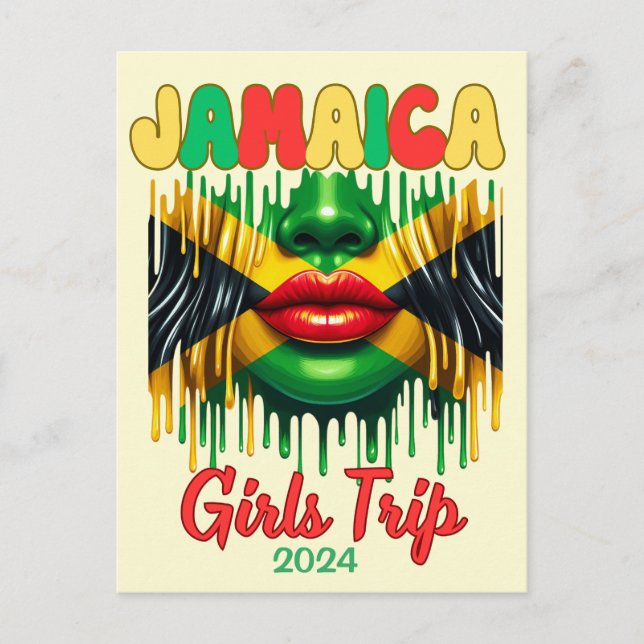 Carte Postale Jamaica Girls Trip 2024 Tropical Beach Getaway (Devant)