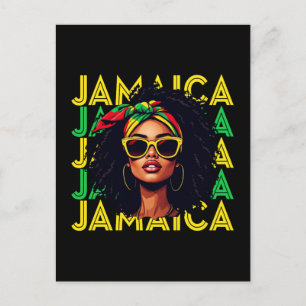 Carte Postale Jamaïcaine Jamaïcaine Drapeau Fière Femmes Jamaïca