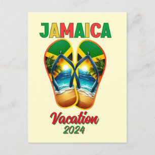 Carte Postale Jamaïque 2024 Flip Flop Vacation Plage tropicale
