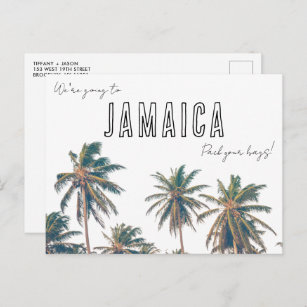 Carte Postale Jamaïque Destination Beach Wedding Enregistrer la 