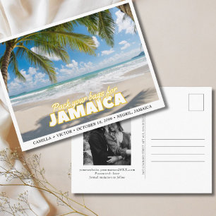 Carte Postale Jamaïque Mariage Destination Enregistrer la date C
