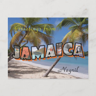 Carte Postale Jamaïque Negril Style Retro