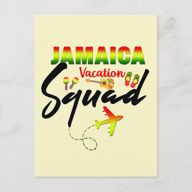 Carte Postale Jamaïque Vacation Squad Group Correspondance Regga (Devant)