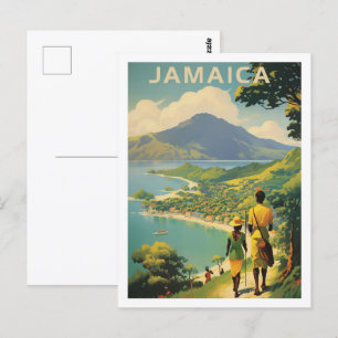 Carte Postale Jamaïque Vintage célèbre Travel Place