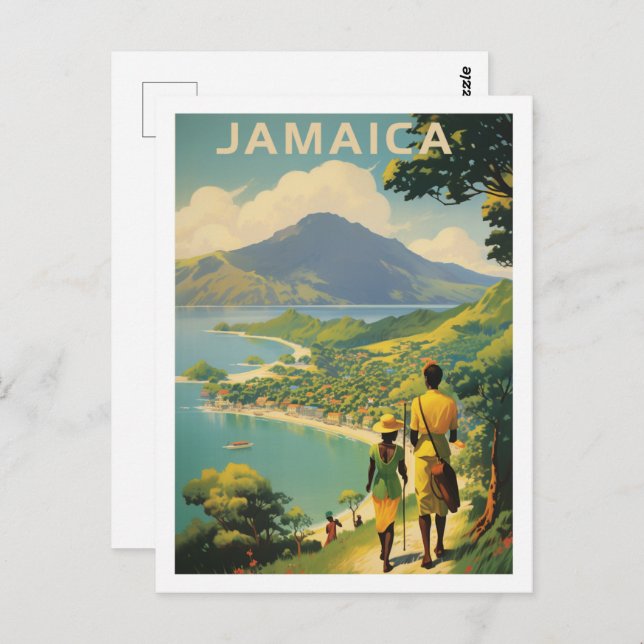 Carte Postale Jamaïque Vintage célèbre Travel Place (Devant / Derrière)