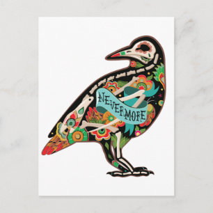 Carte postale Jamais Crâne Sugar Raven