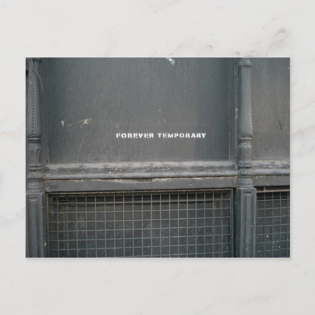 Carte Postale Jamais temporaire (Devant)