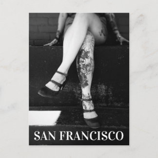 Carte Postale Jambes tatouées - San Francisco Californie