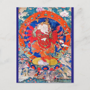 Carte Postale Jambhala rouge divinité bouddhiste