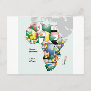 Carte Postale Jambo Habari Afrique ! J'aime l'Afrique
