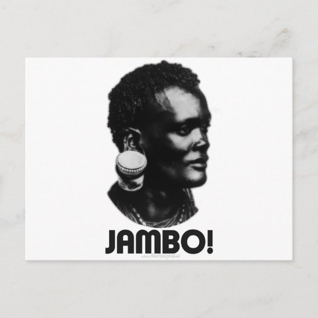 Carte Postale JAMBO ! Salutation swahili (Devant)