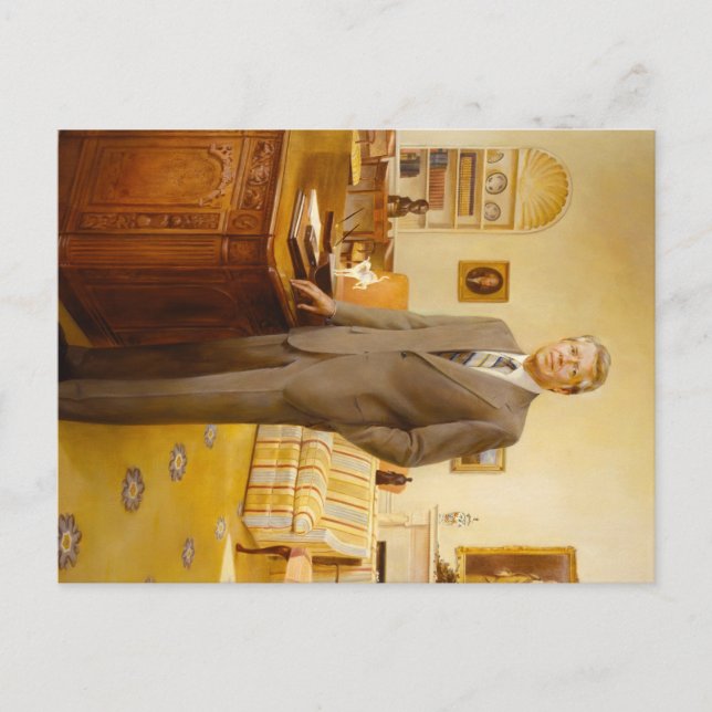 Carte Postale James Earl Carter peint le portrait du président a (Devant)