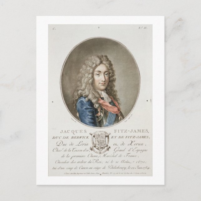 Carte Postale James Fitzjames (1670-1733), 1er duc de Berwick, (Devant)