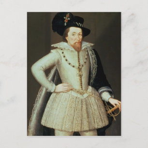 Carte Postale James I, portrait en buste