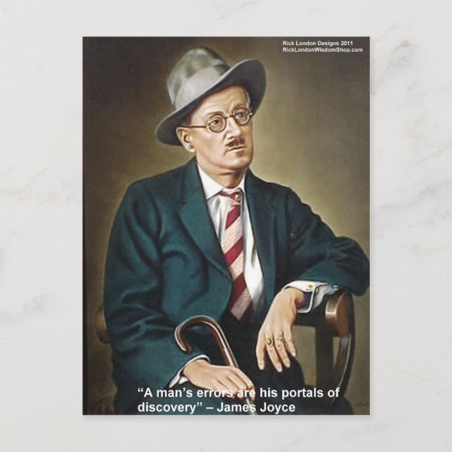 Carte Postale James Joyce "Erreurs/portails" Citation Cadeaux &  (Devant)