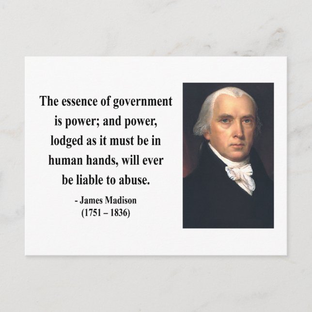 Carte Postale James Madison Citation 5b (Devant)