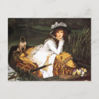 James Tissot Young Lady in the Boat Postcard