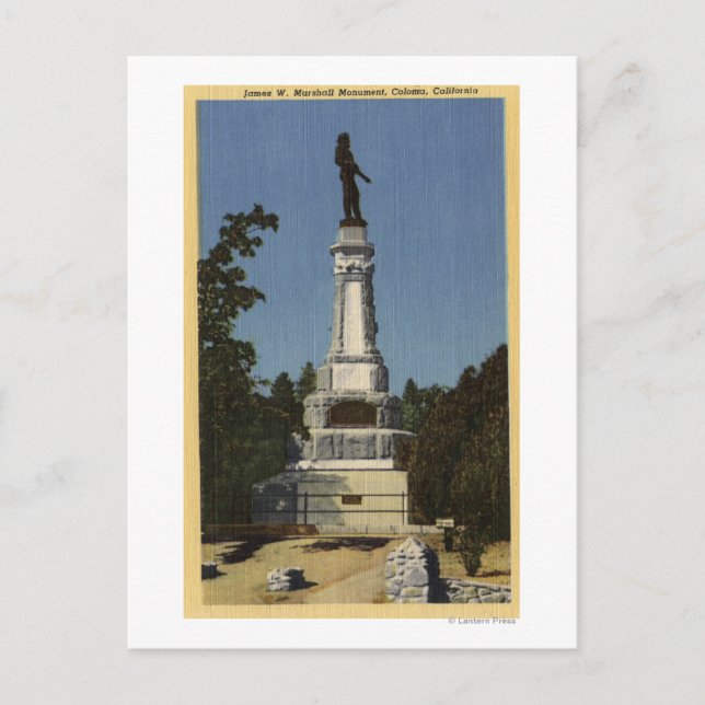 Carte Postale James W. Marshall Monument Vue n° 2 (Devant)