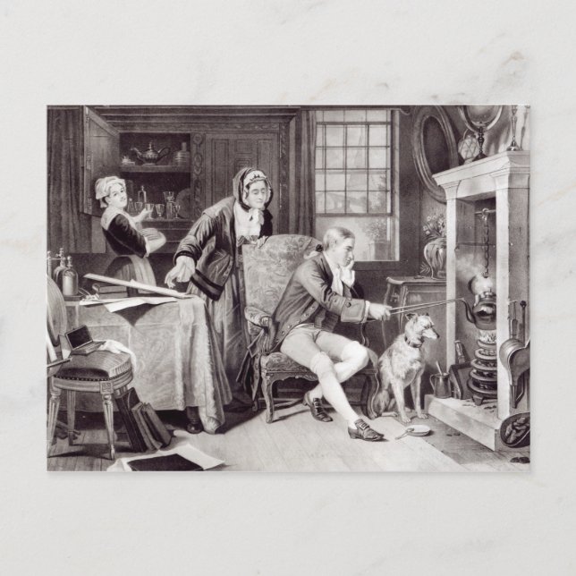 Carte Postale James Watt jouant avec la vapeur (Devant)