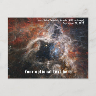 Carte Postale James Webb Télescope spatial Tarantula Nebula NIRC