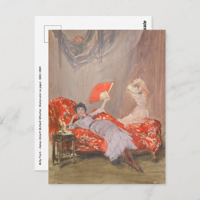 Carte Postale James Whistler - Milly Finch (Devant / Derrière)