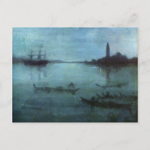 Carte Postale James Whistler-Nocturne en bleu et argent, Venise