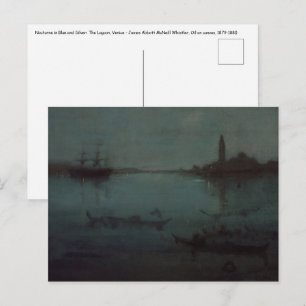 Carte Postale James Whistler - Nocturne : La lagune, Venise