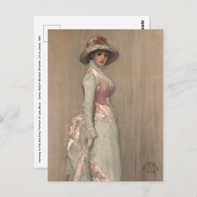 Carte Postale James Whistler - Portrait de Lady Meux (Devant / Derrière)