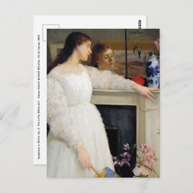 Carte Postale James Whistler - Symphonie en blanc no 2 (Devant / Derrière)