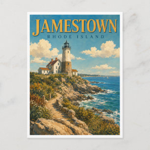 Carte Postale Jamestown Rhode Island Beavertail Light GeoSaga