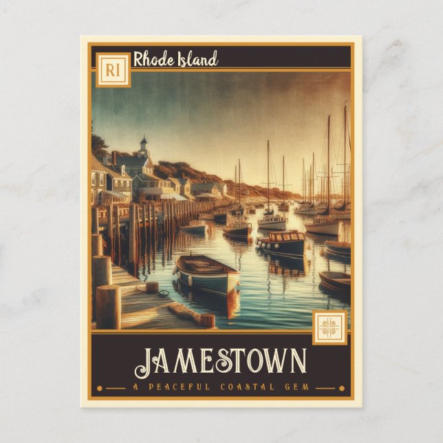 Carte Postale Jamestown, Rhode Island | Vintage (Devant)