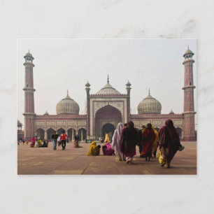Carte postale Jami Masjid à New Delhi. Inde