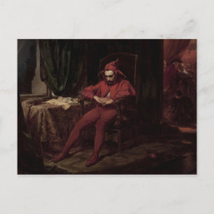 Carte Postale Jan Matejko - Stanczyk pendant une balle, Arlequin