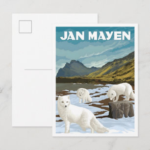 Carte Postale Jan Mayen Norvège Voyage Vintage
