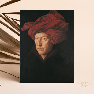 Carte Postale Jan van Eyck Portrait d'un homme dans un Turban ro