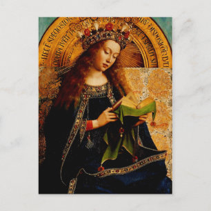 Carte Postale Jan van Eyck - Vierge Marie Collection d'art fin