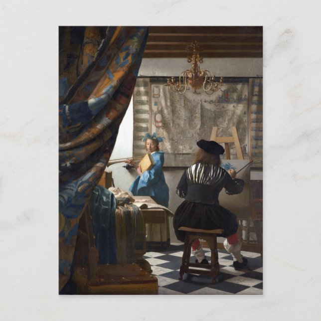 Carte Postale Jan Vermeer L'art de la peinture (Devant)