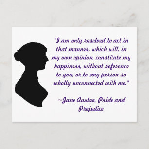 Carte postale Jane Austen Citation