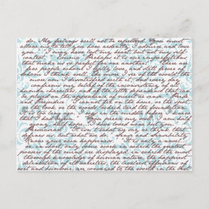 Carte Postale Jane Austen Damask