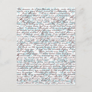 Carte Postale Jane Austen Damask